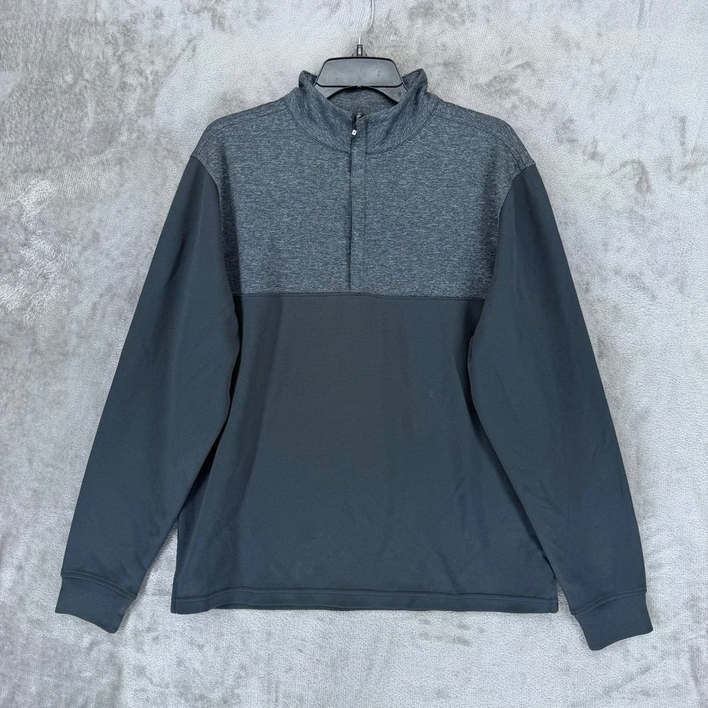 FootJoy Mens Grey Charcoal 1/4 Zip Golf Pullover Sweater‎ Medium 25313